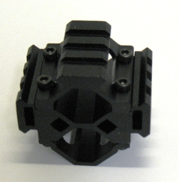 Universal Tri Rail Barrel Mount With Laser Clamp